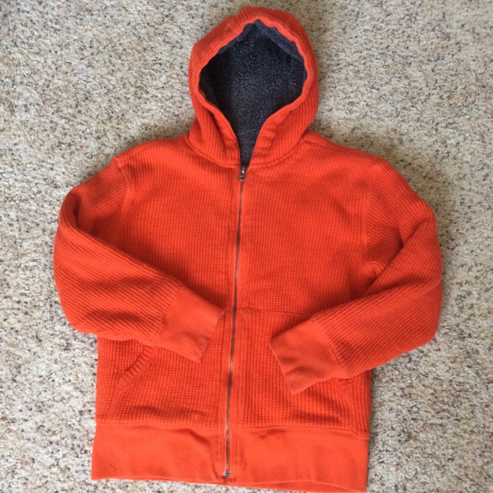 Gap Youth Ultra Cozy Sherpa Fleece Lined Sweatshirt Hoodie Jacket Size 8